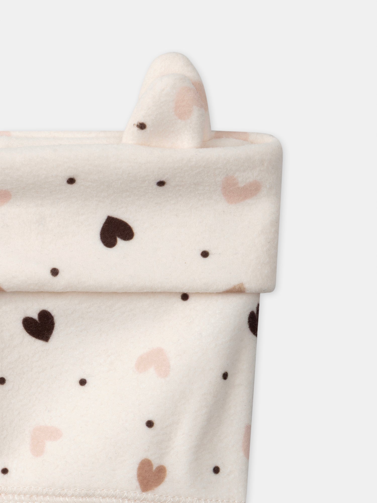 Calza per stivaletto da pioggia écru con cuore per ragazza