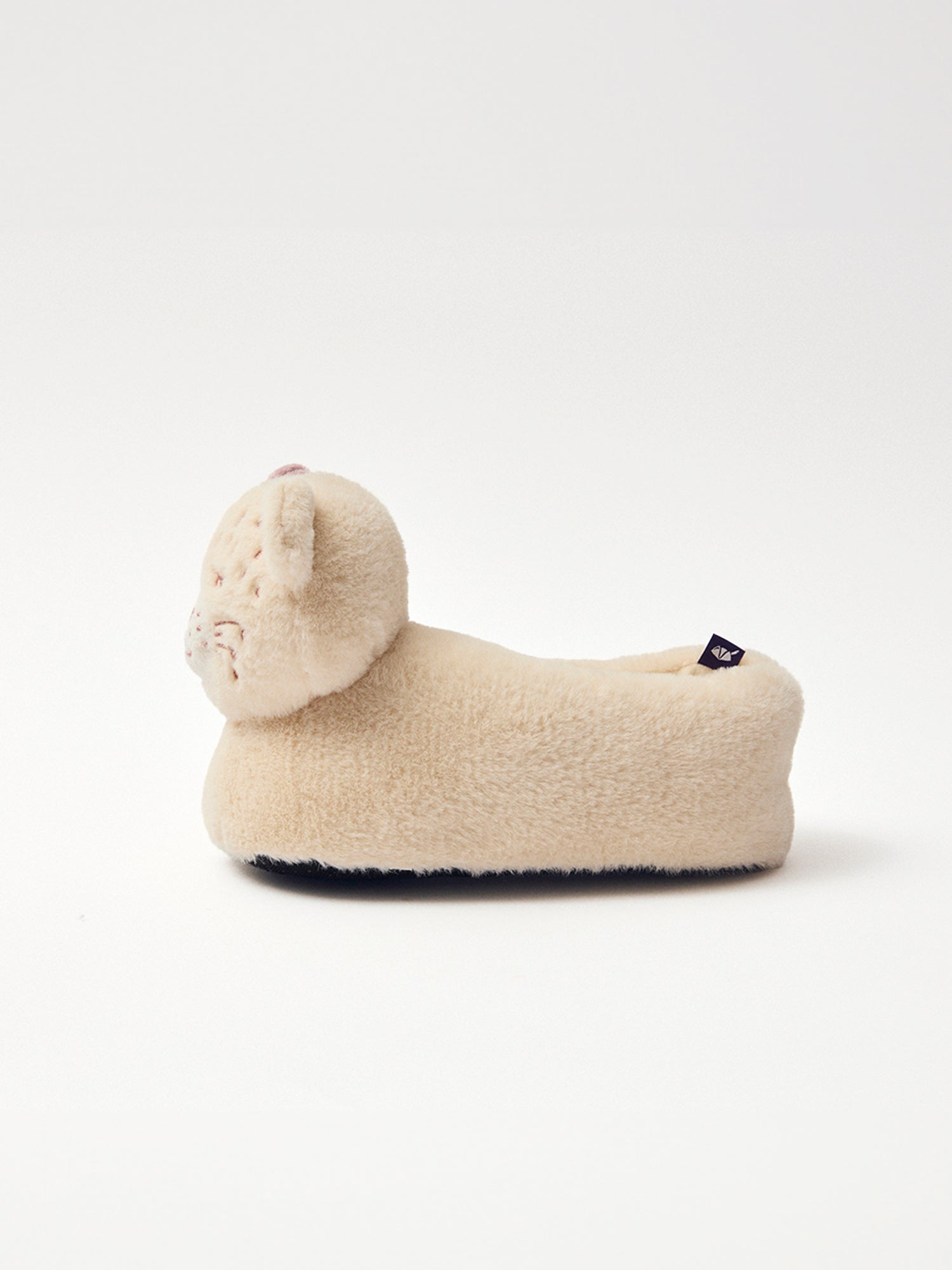 Pantofole beige testa di leopardo per ragazze