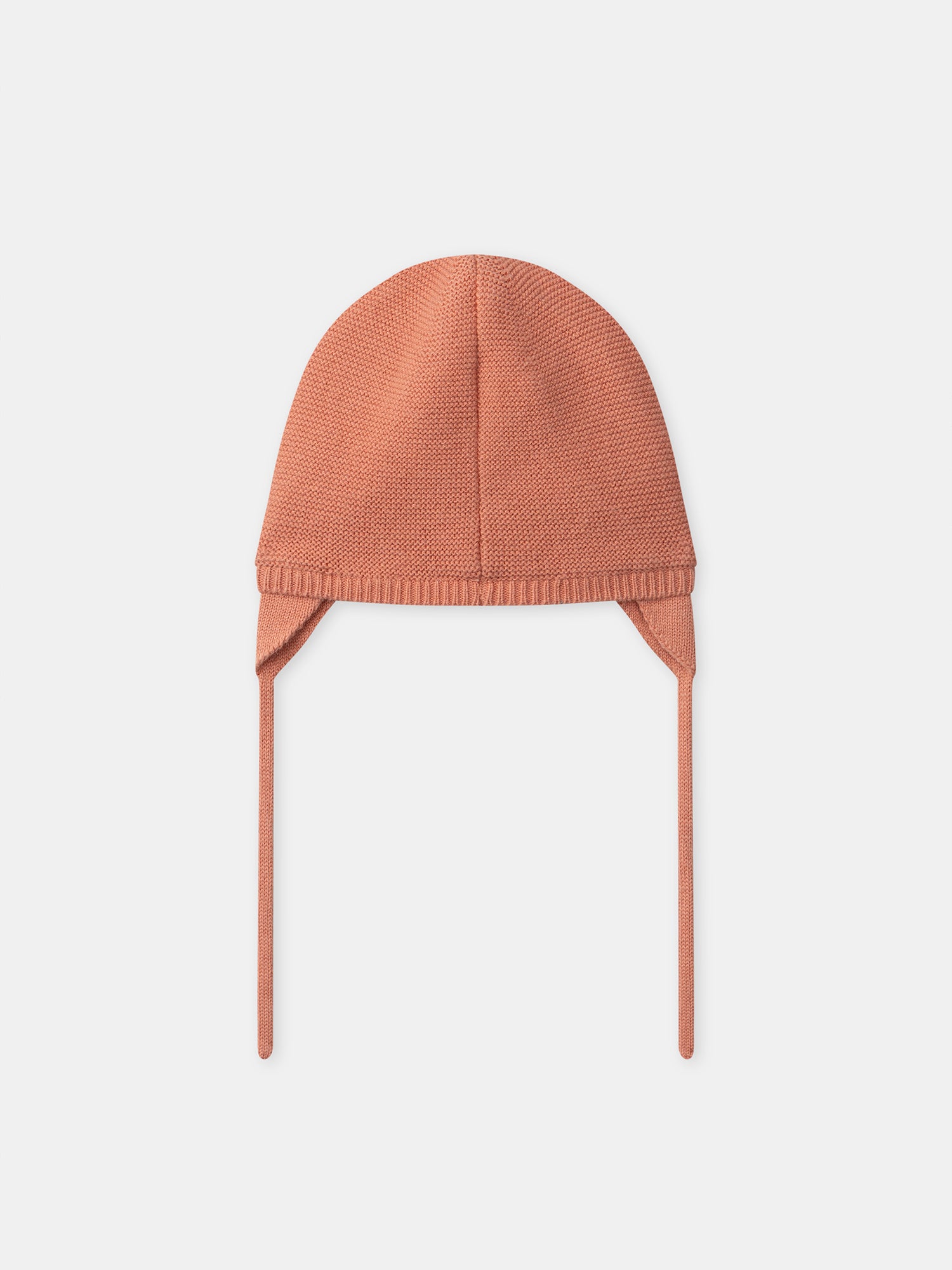 Cappello rosa a maglia con fiocco per neonata