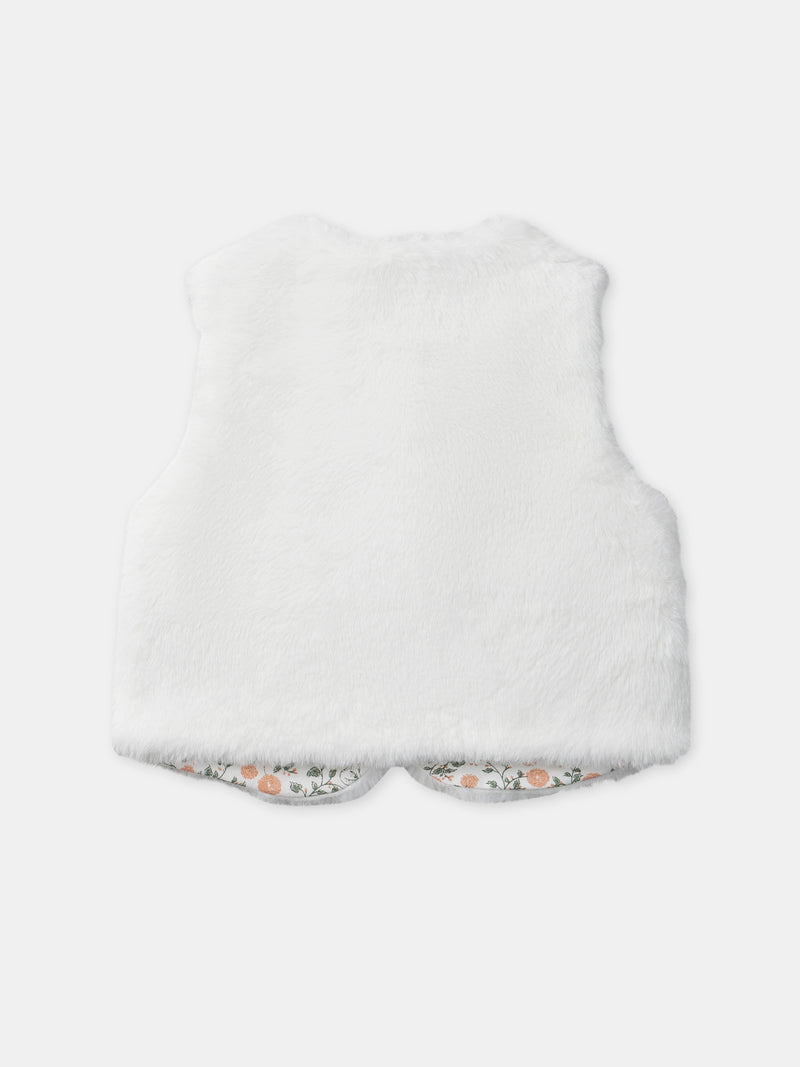 Set vestito con stampa floreale + cardigan + collant per bambina