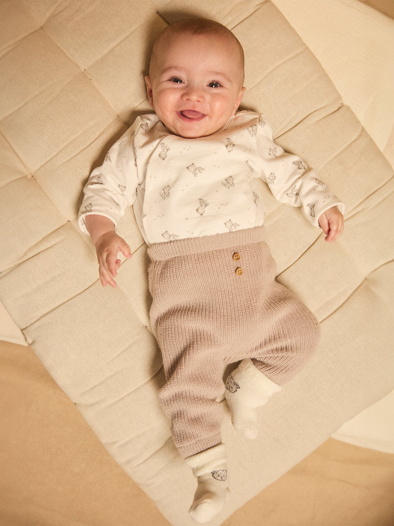 Completo con reggiseno a stampa leopardata + pantaloni + calzini per neonati unisex