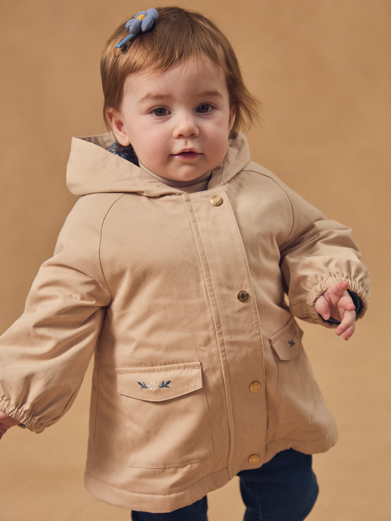 Parka 3 in 1 beige bambina