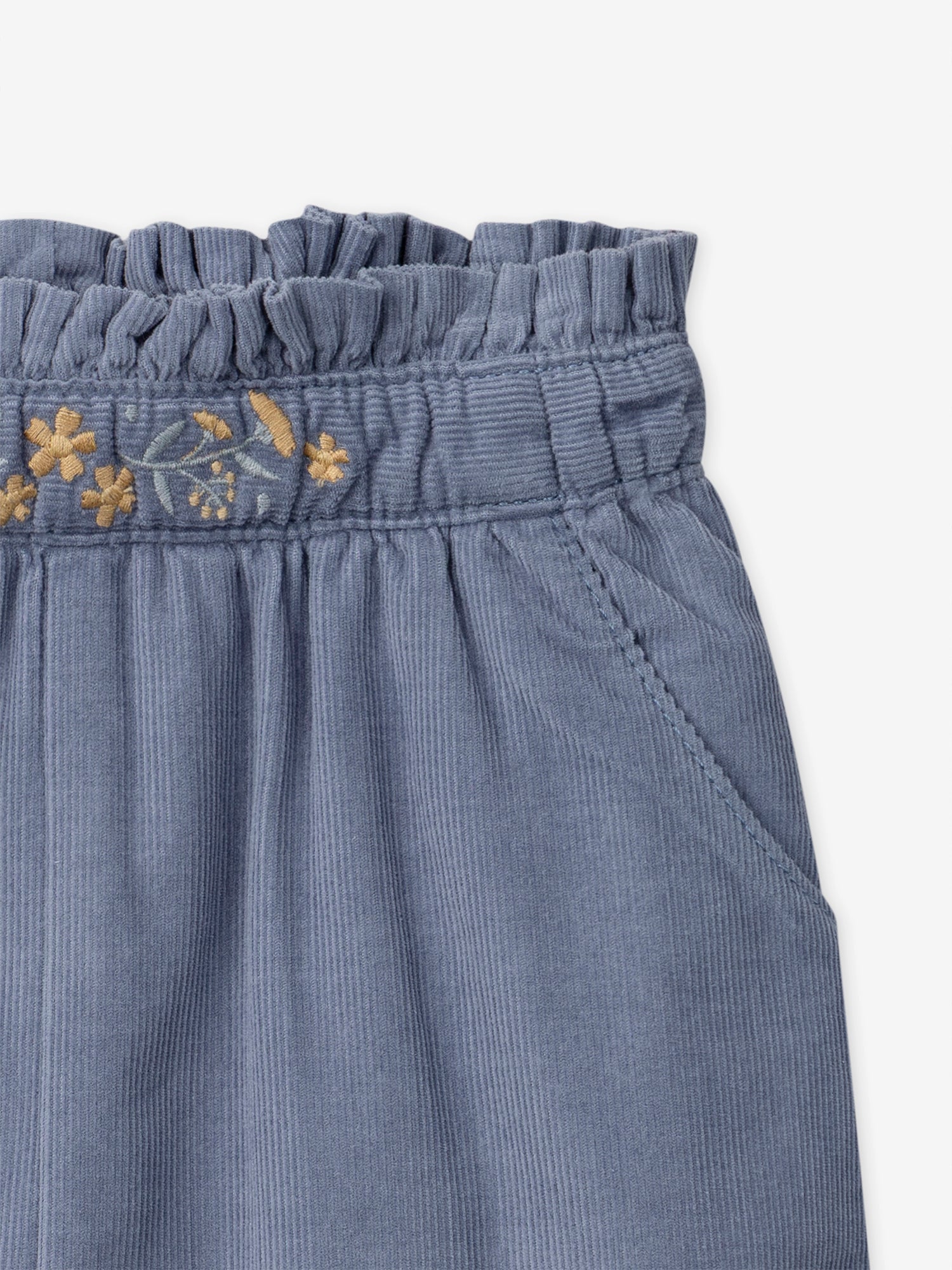 Pantaloni in velluto blu per bambina