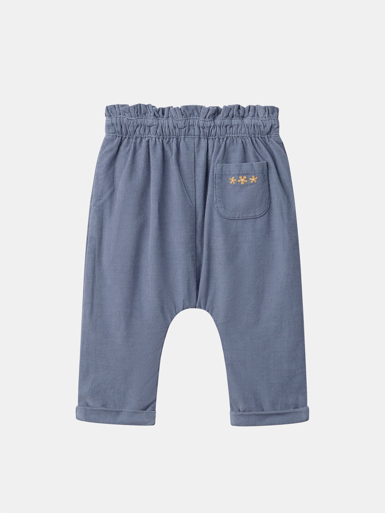 Pantaloni in velluto blu per bambina