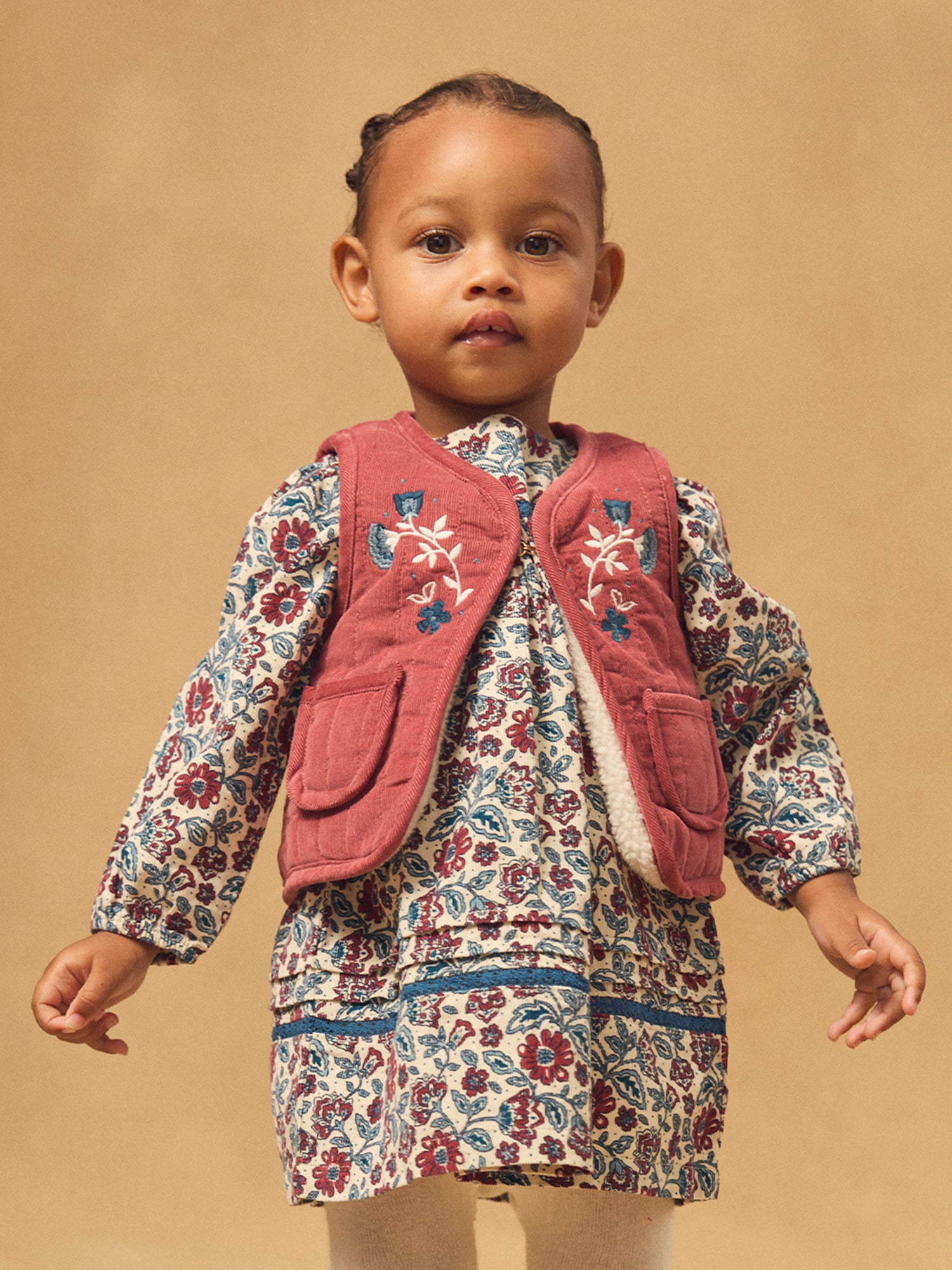 Cardigan reversibile rosso o avorio per bambina