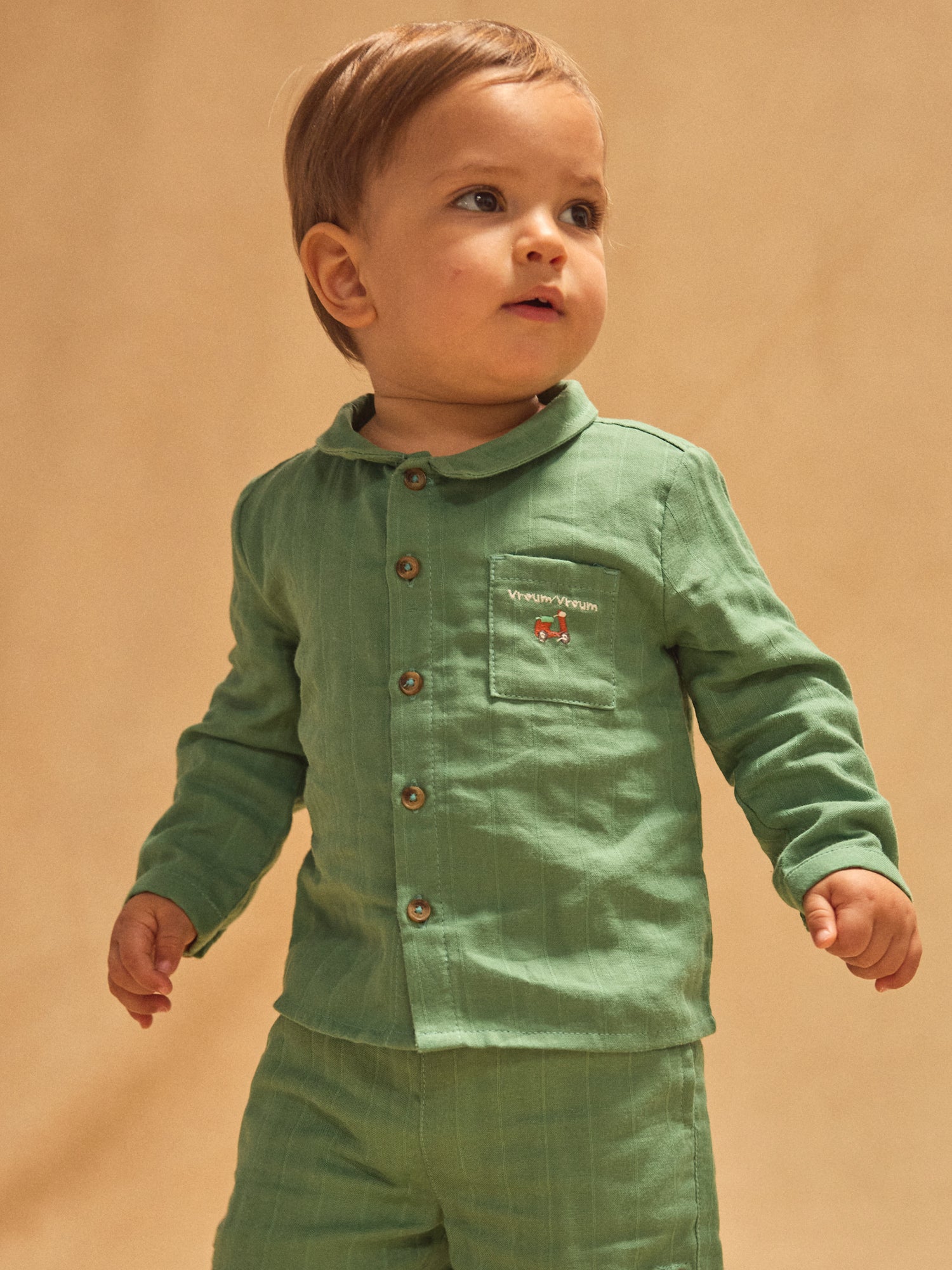 Camicia verde pino per bambino