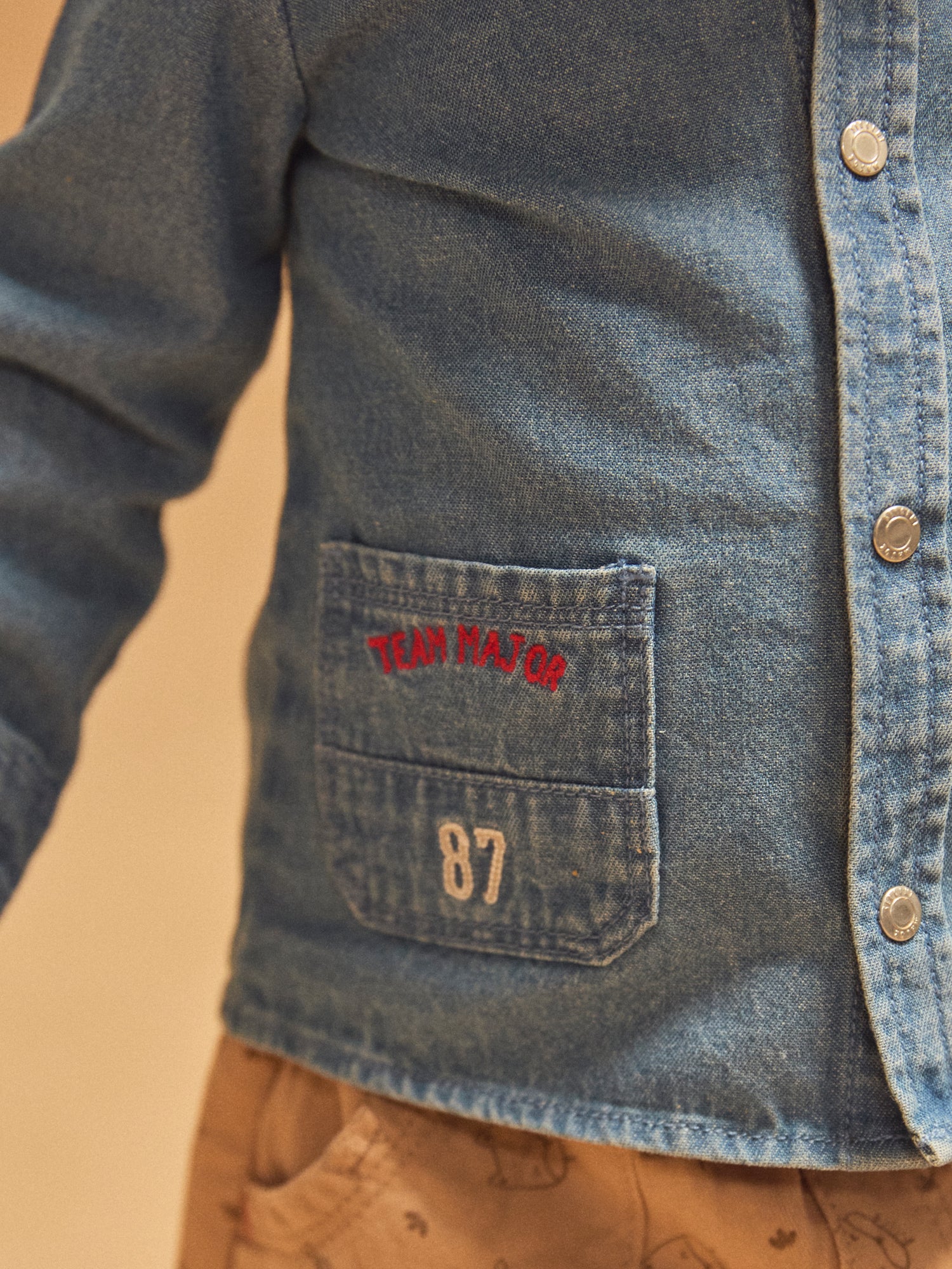 Camicia in Denim Blu per Bebè Ragazzo