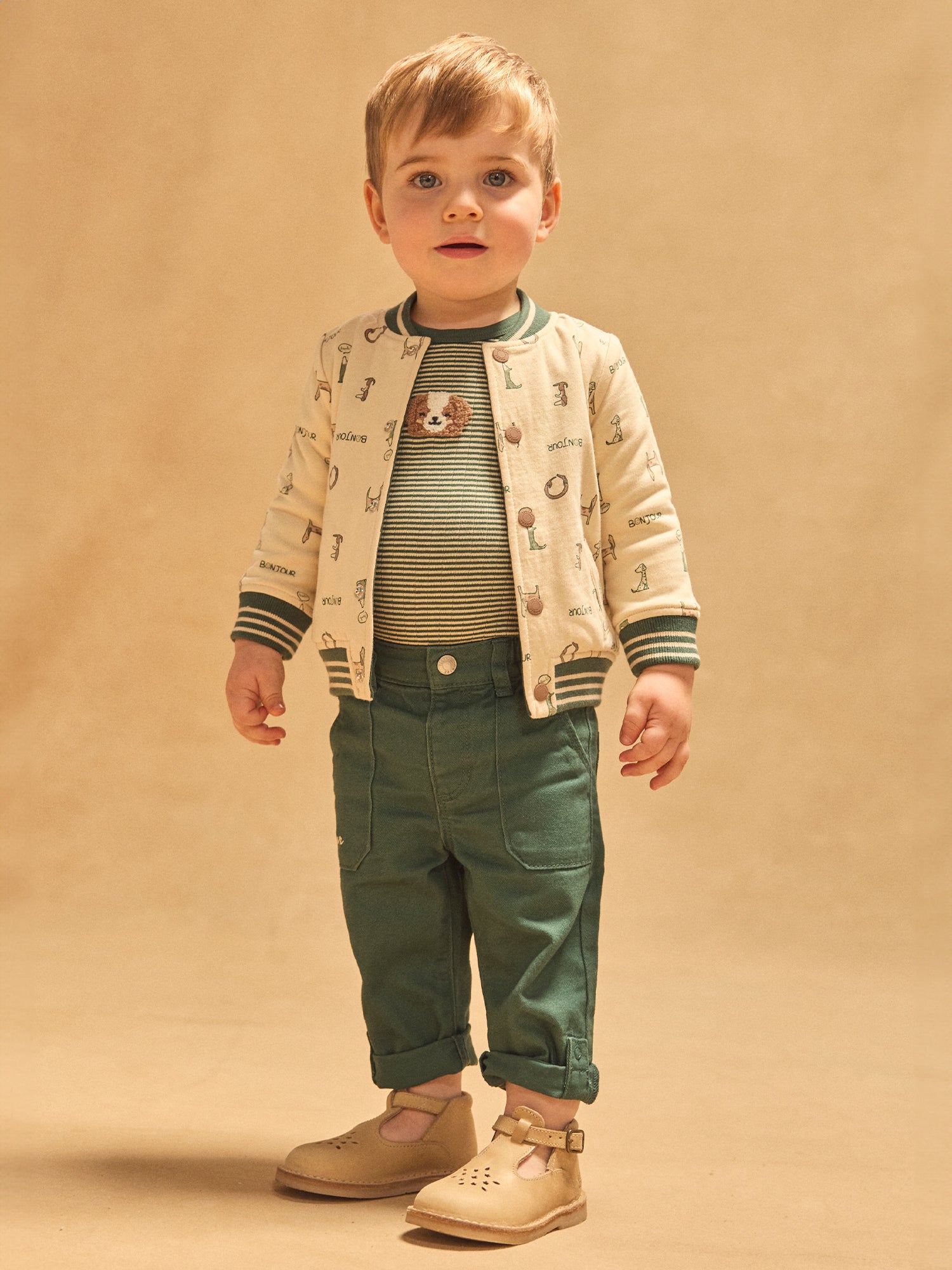 Pantaloni Verde Scuro Arrotolabili per Bambino