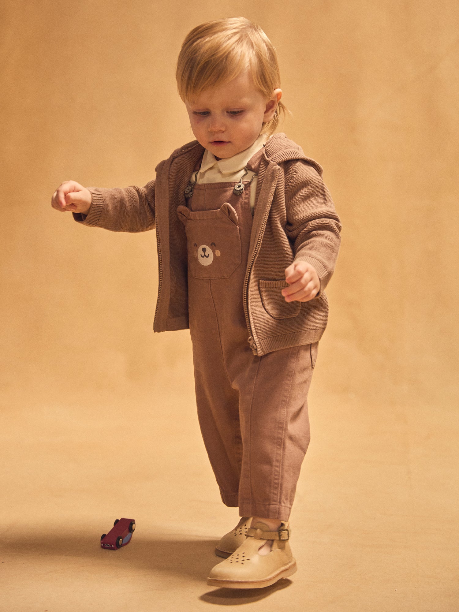 Maglione a Cappuccio Marrone Neonati Maschio