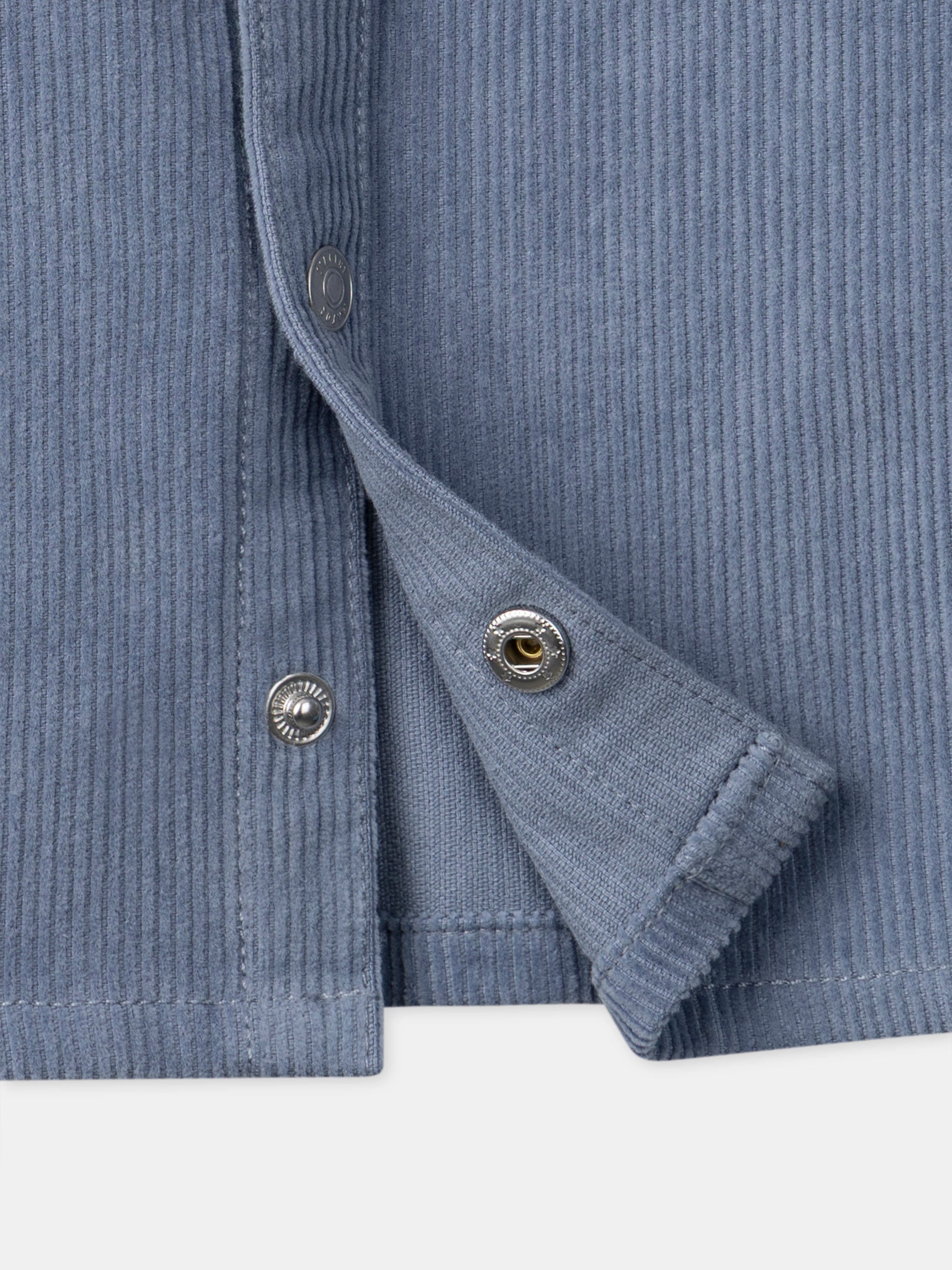 Camicia in velluto blu grigio per bambino