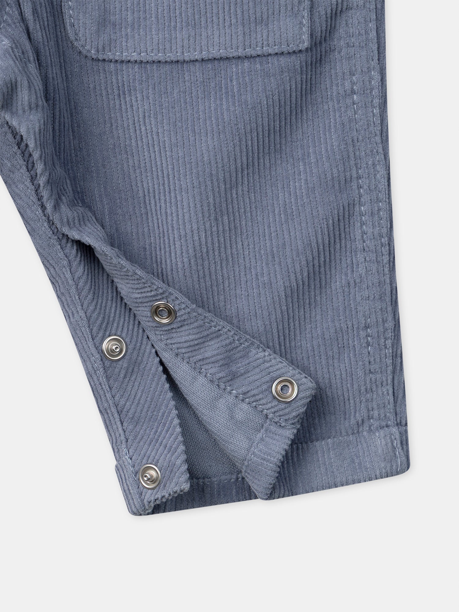 Salopette blu-grigia in velluto per bambino