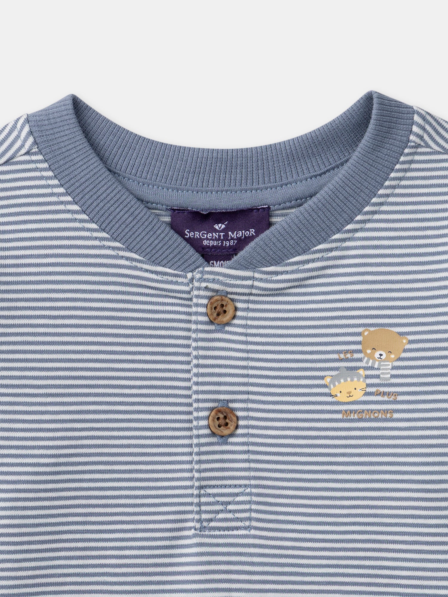 T-shirt a righe con maniche lunghe per bambino