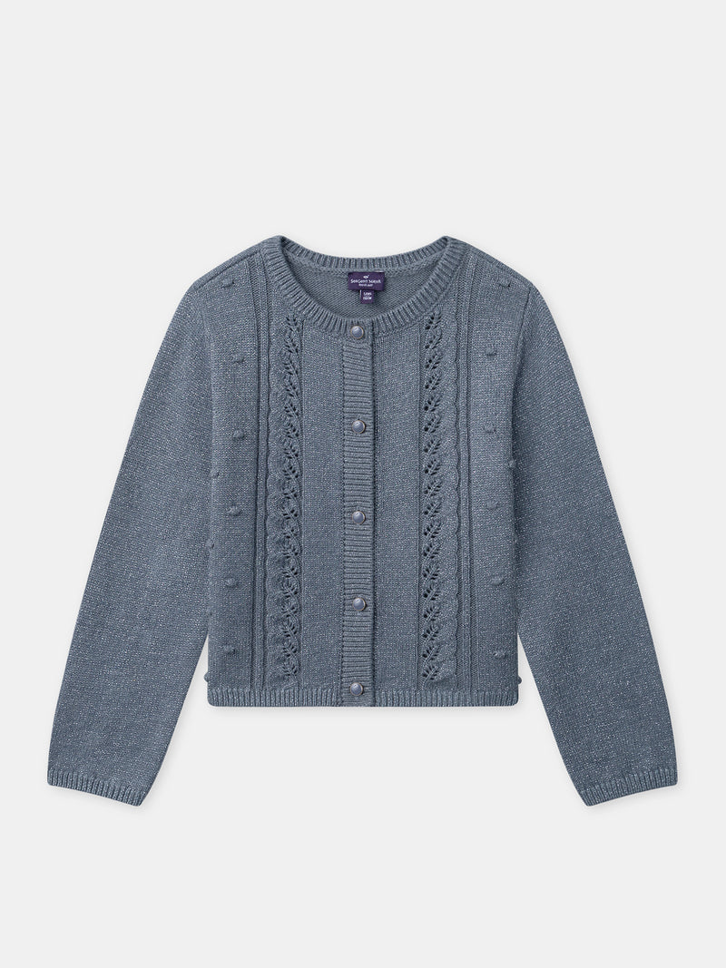 Cardigan bleu grisé Fille