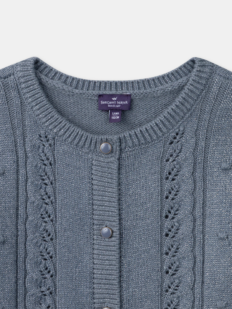 Cardigan bleu grisé Fille