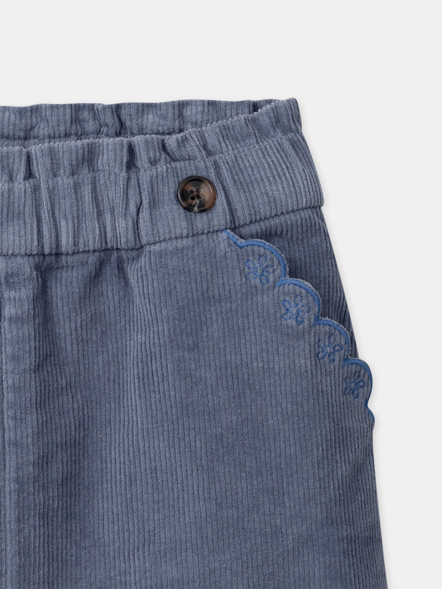 Gonna Blu in Velour per Ragazza