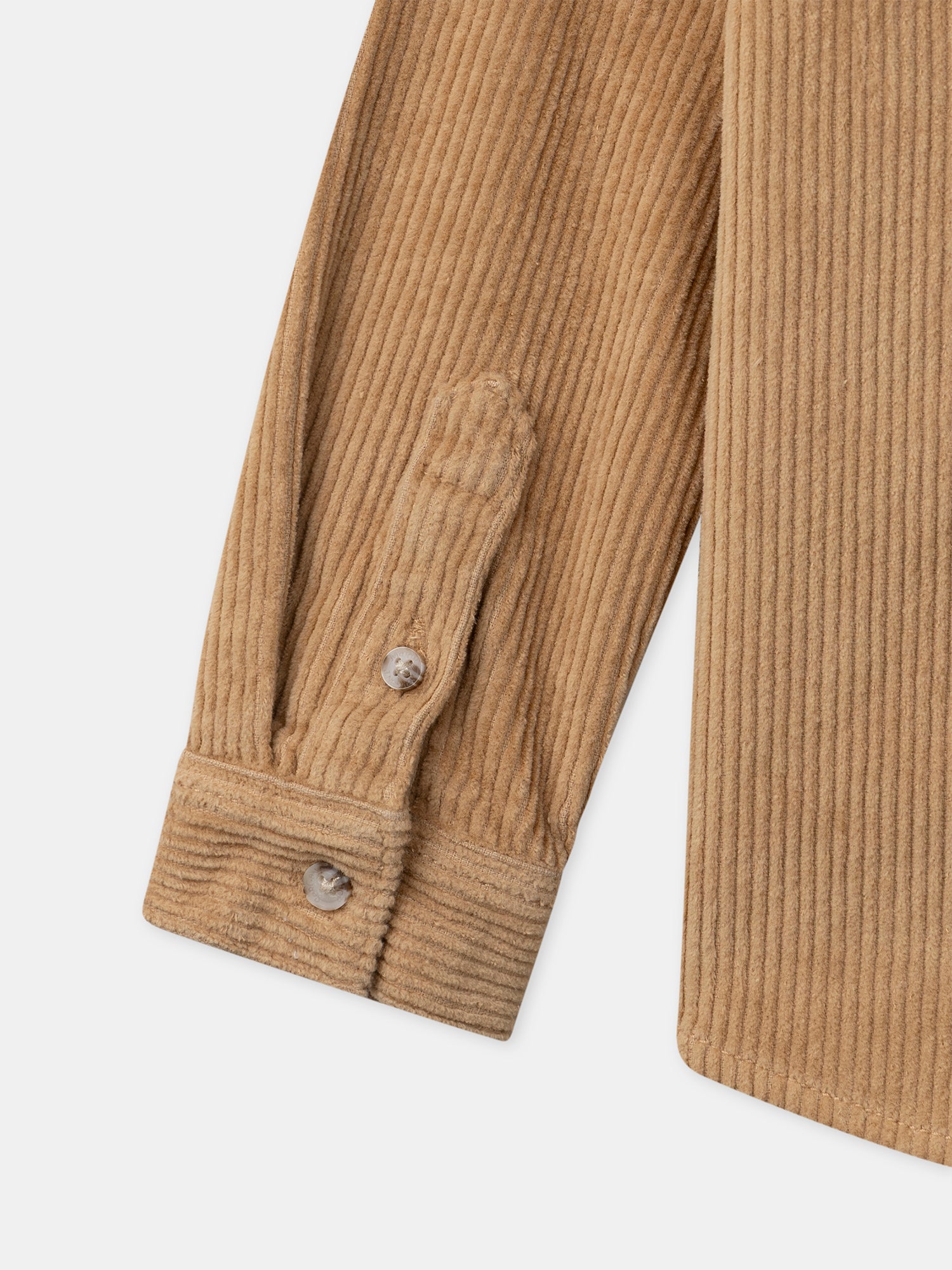 Camicia marrone in velluto per ragazzi