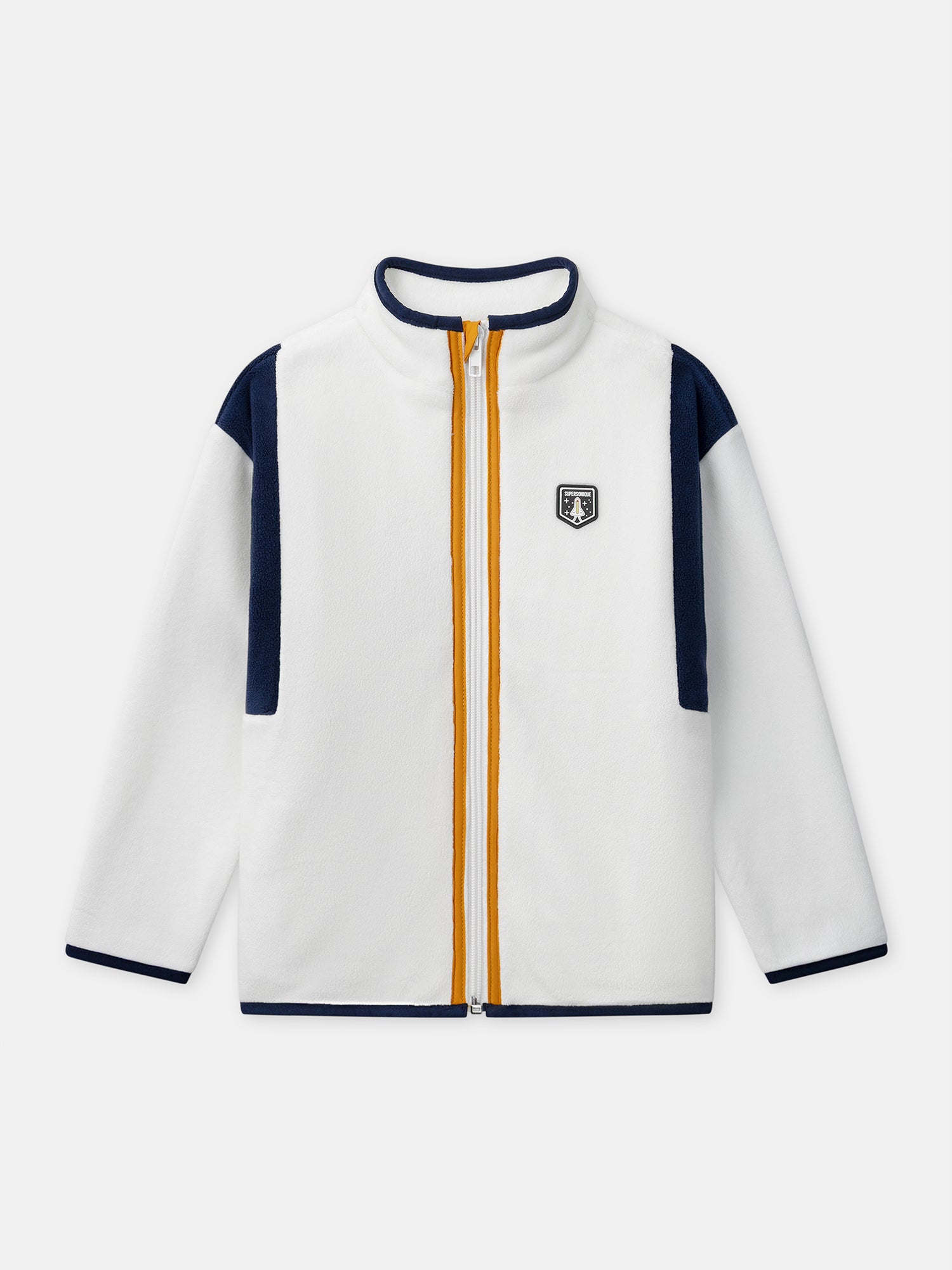 Gilet bianco con zip per ragazzi