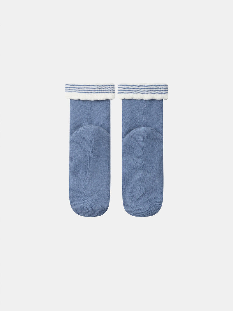 Chaussettes bleues avec tête de chat Bébé Fille