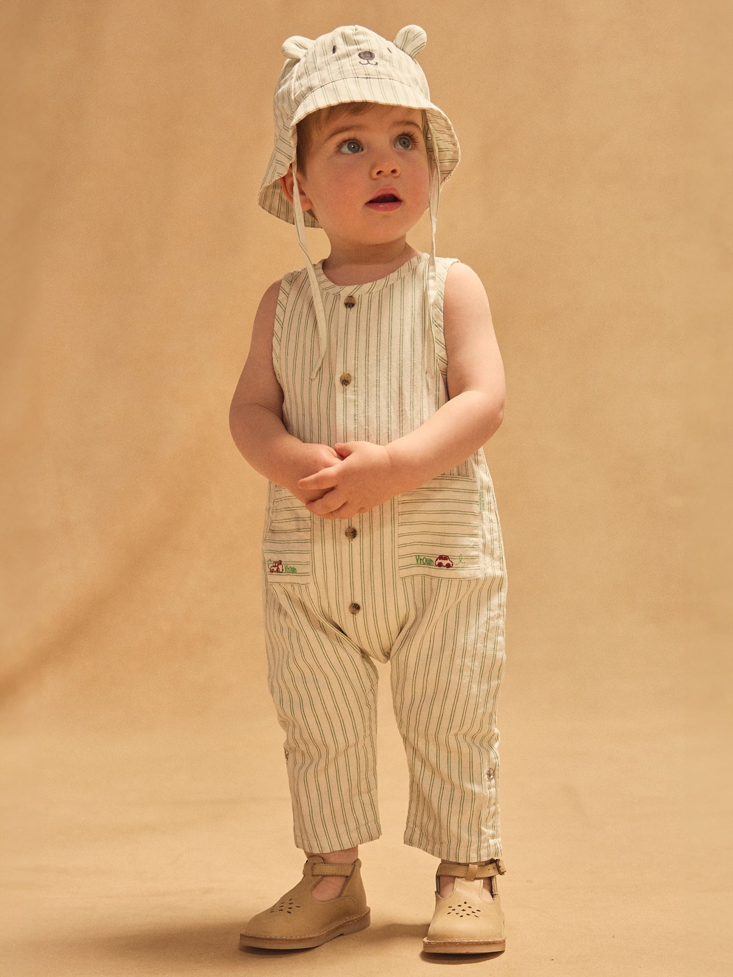 Bob Orso Bianco a Righe Verdi per Bambino