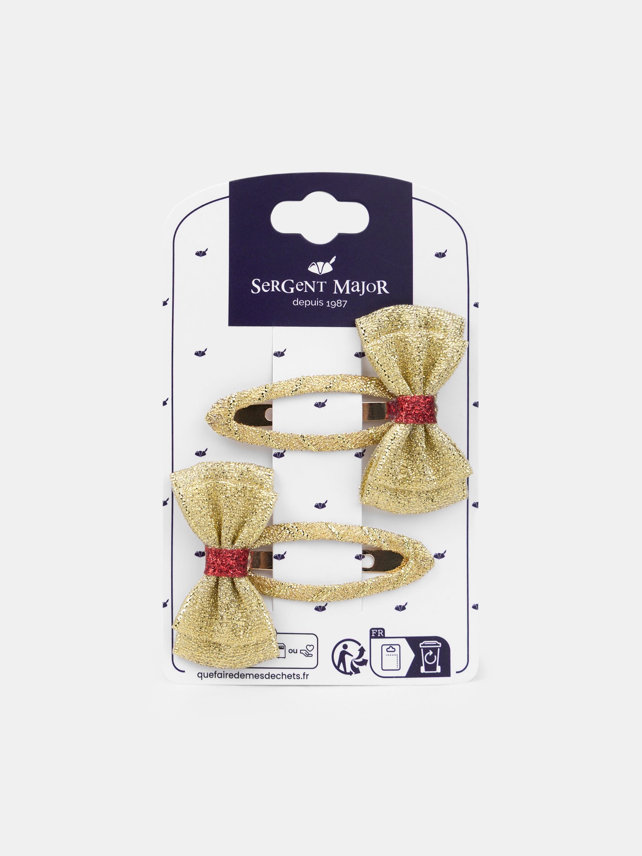 2 mollette dorate glitterate per ragazze