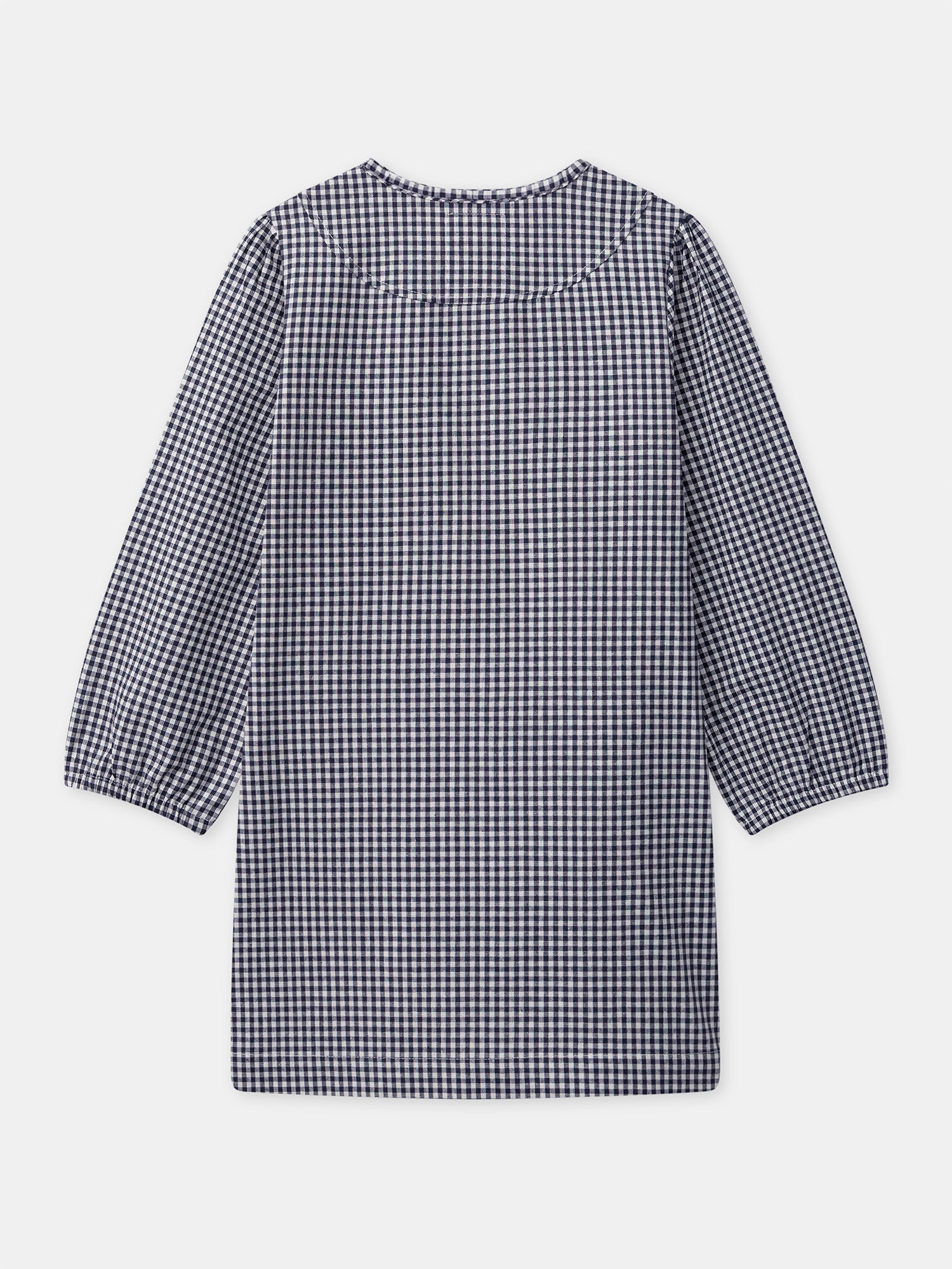 Grembiule a Pois Blu Marino e Bianco per Ragazze