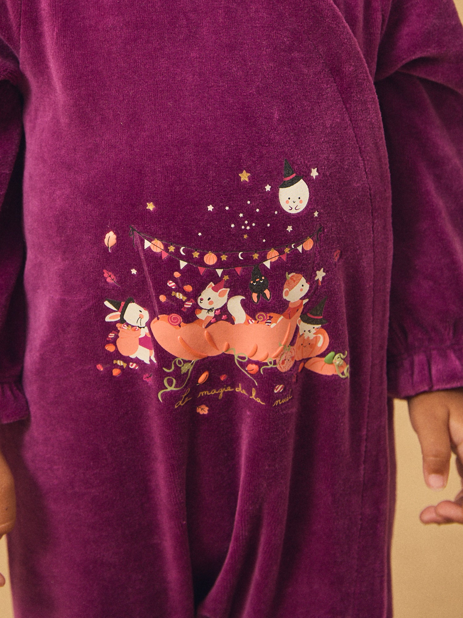 Grenouillère violette Bébé Fille