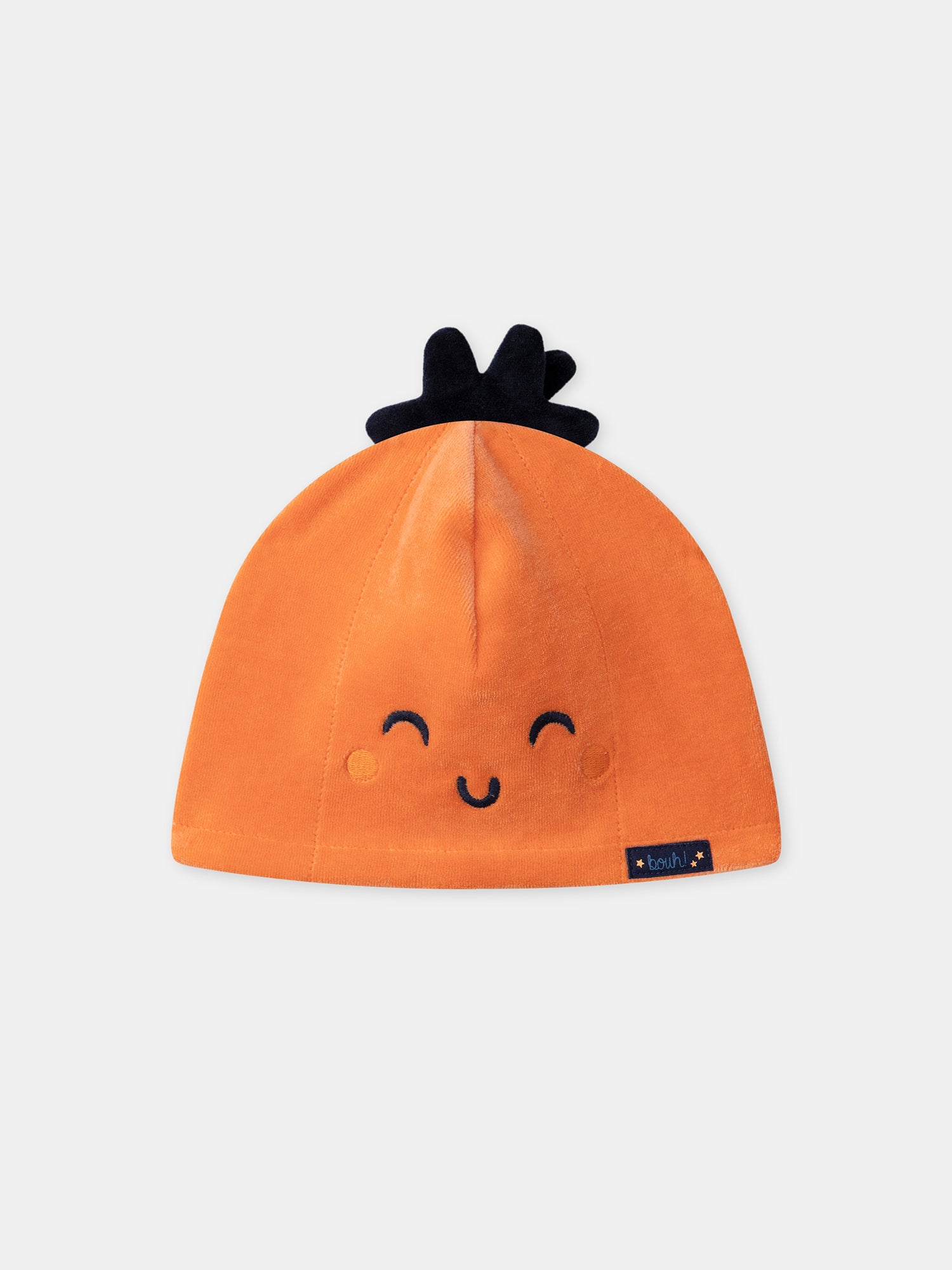 Tutina in velluto blu navy + Cappello di zucca per bambino