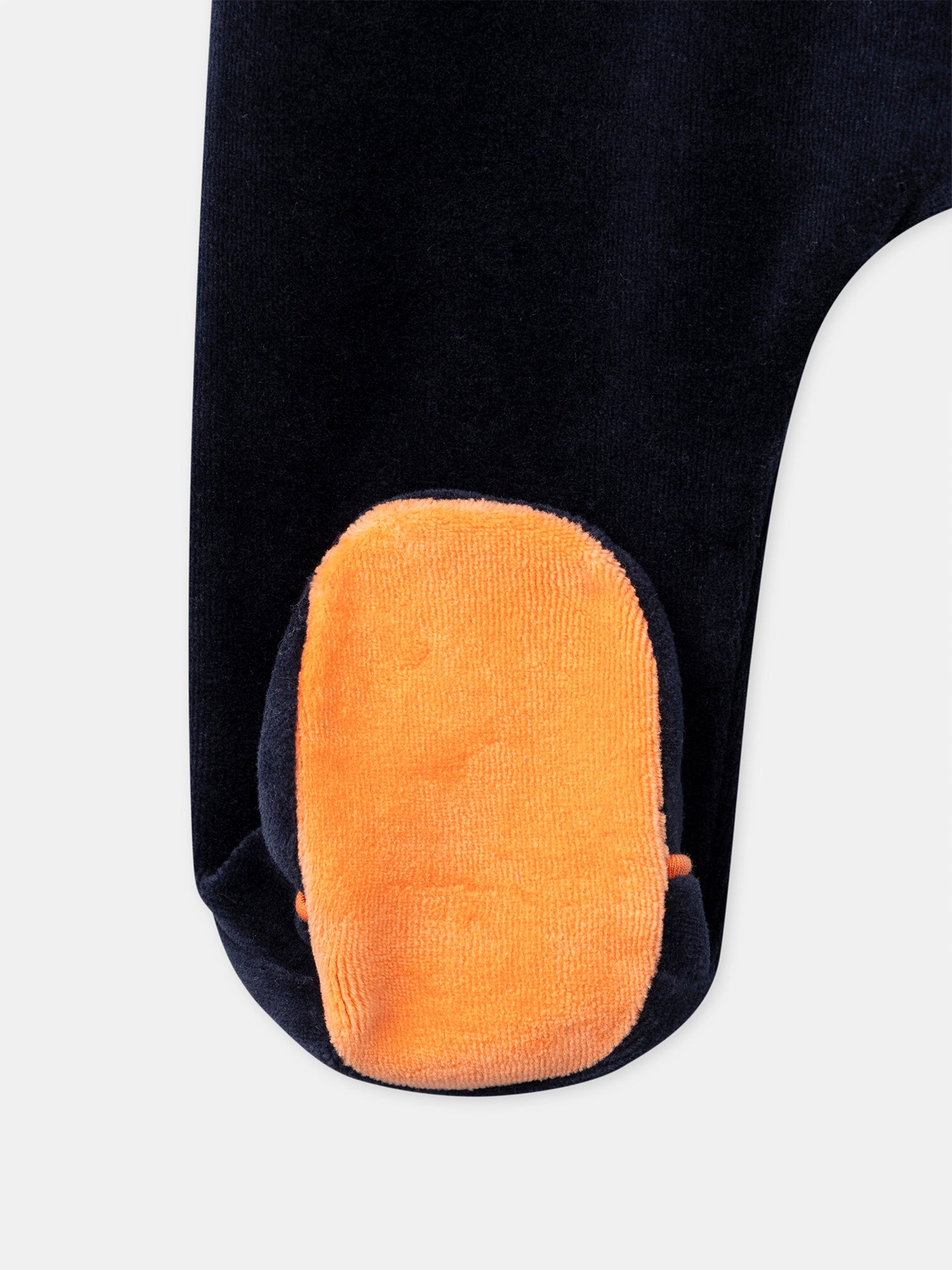 Tutina in velluto blu navy + Cappello di zucca per bambino