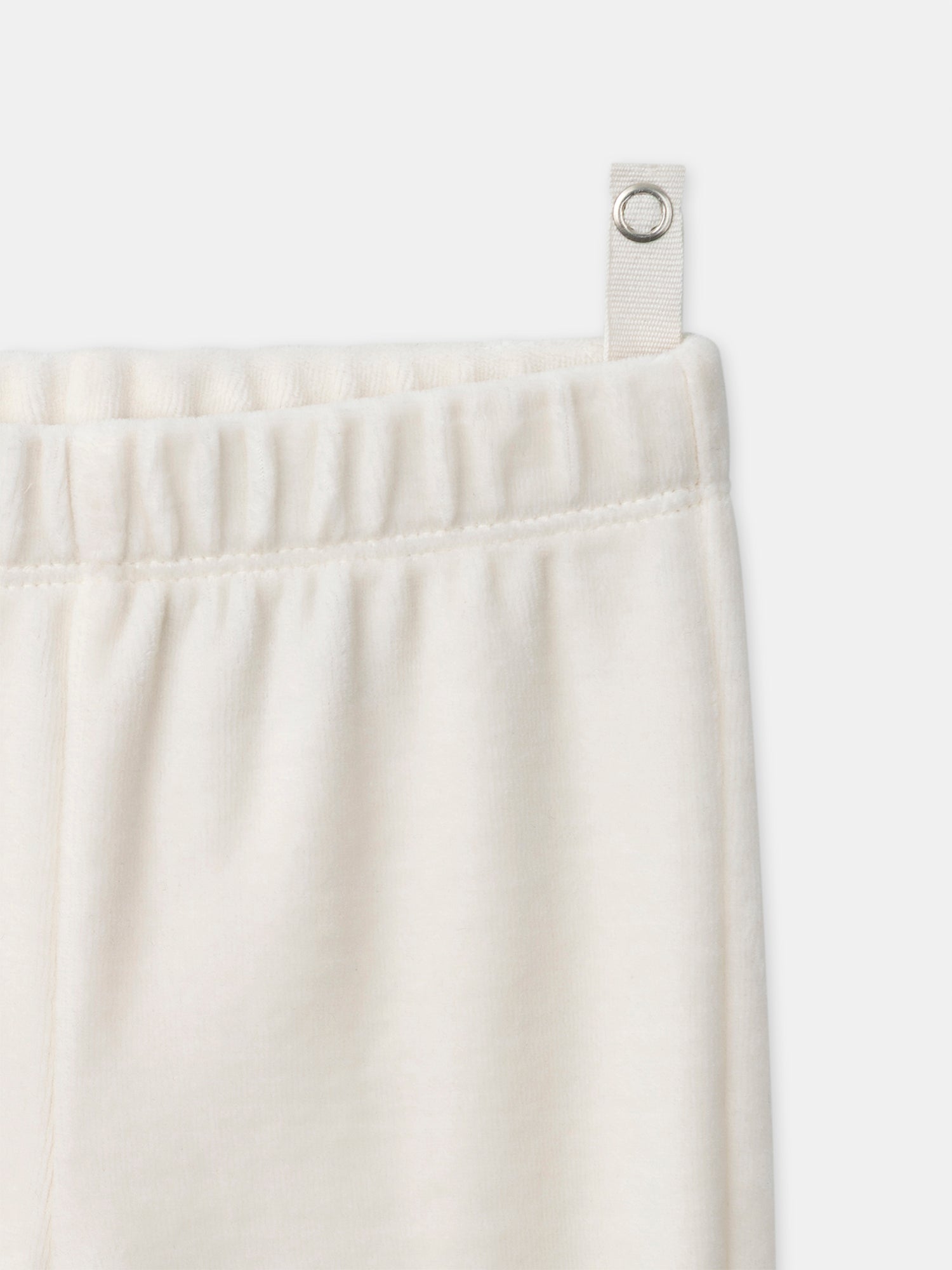 Pigiama écru a righe e coniglio per neonati maschio