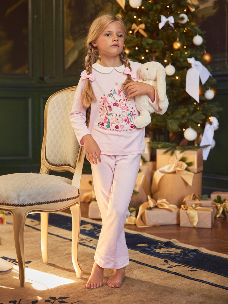 Pigiama Rosa in Velour per Ragazze