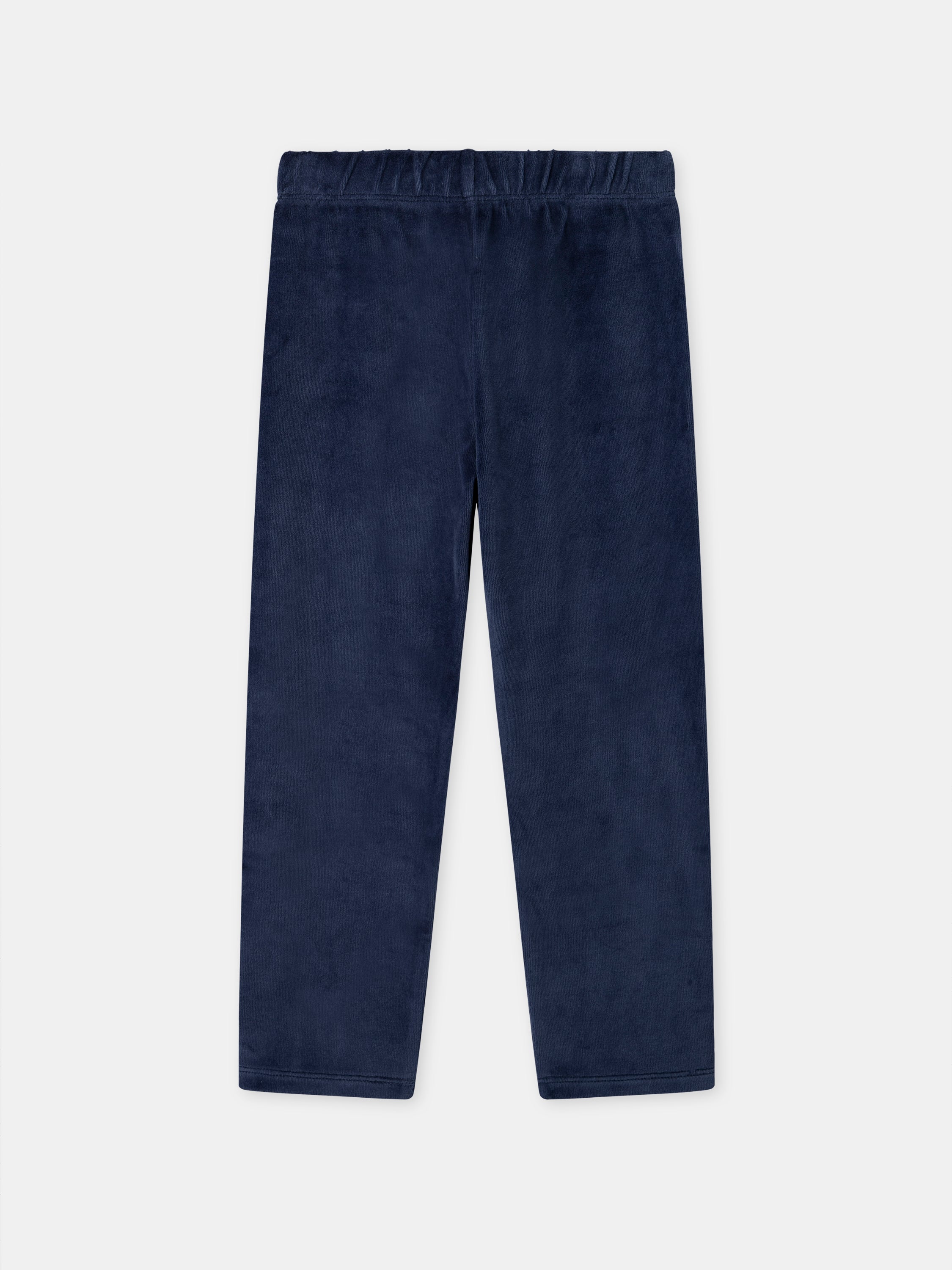 Pigiama in velour blu marino + Mantello per bambino