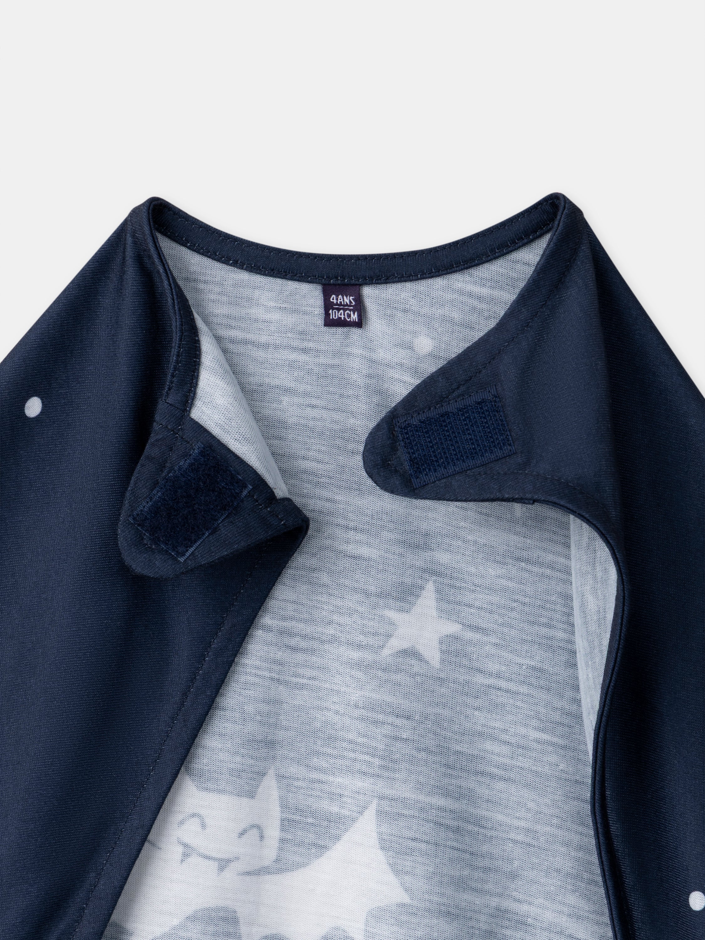 Pigiama in velour blu marino + Mantello per bambino