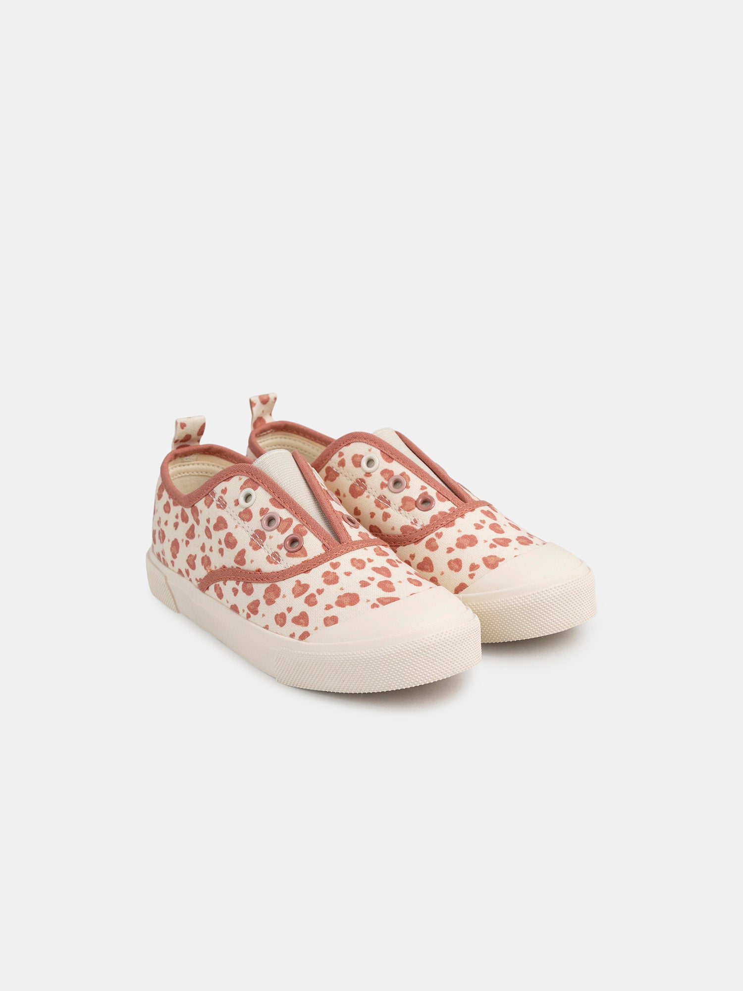 Scarpa in tela stampata leopardo
