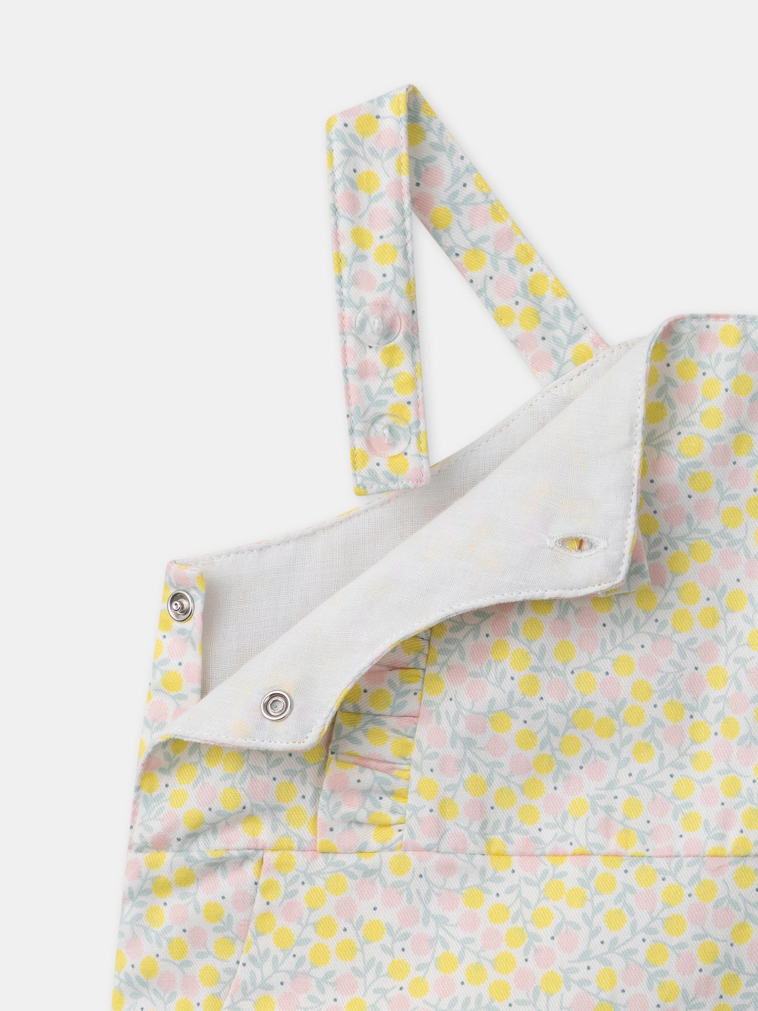 Set floreale + body ecru + calzini con nastro Nascita Bambina