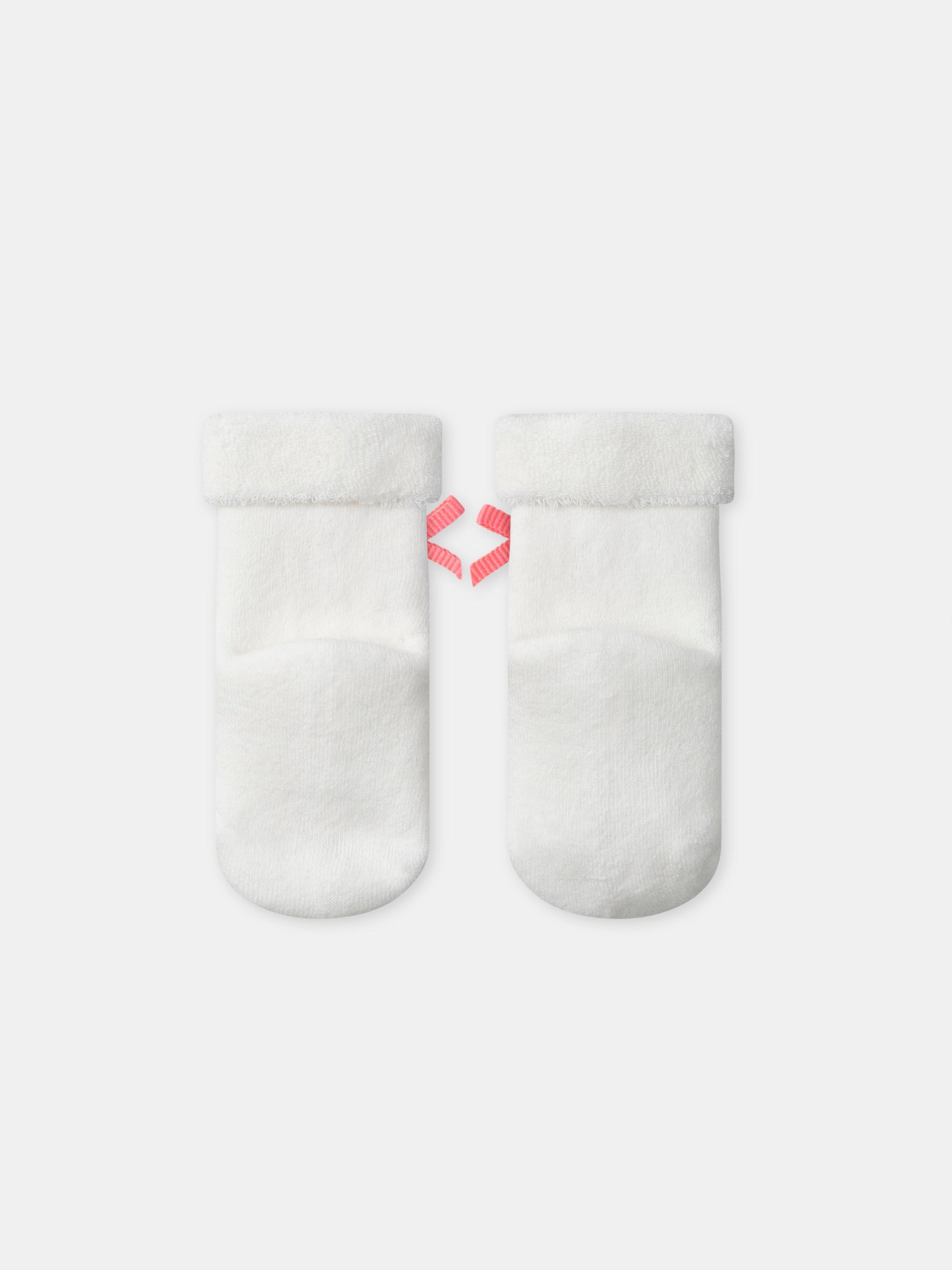 Set floreale + body ecru + calzini con nastro Nascita Bambina