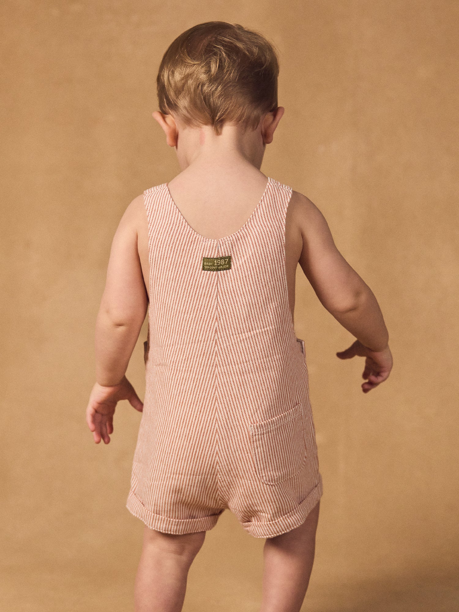 Salopette Corta a Righe Bambino