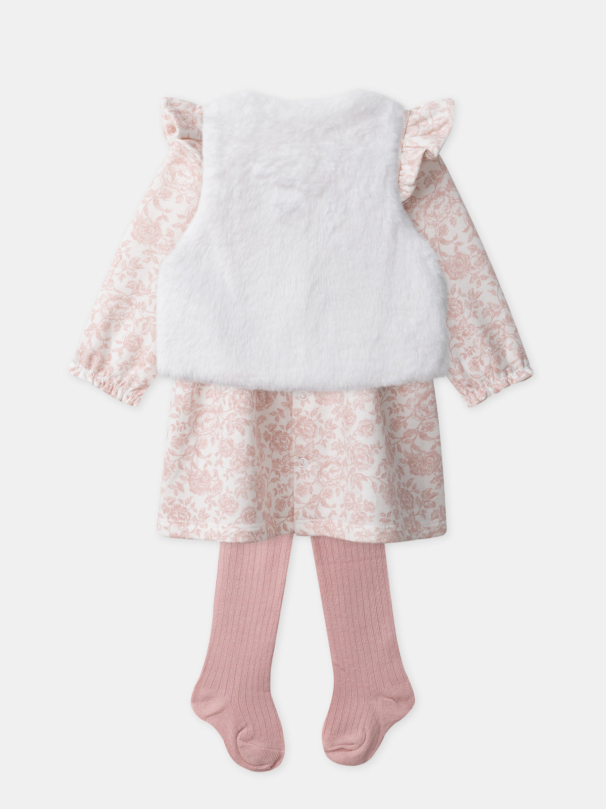 Completo abito + gilet + collant Nascita Femminile