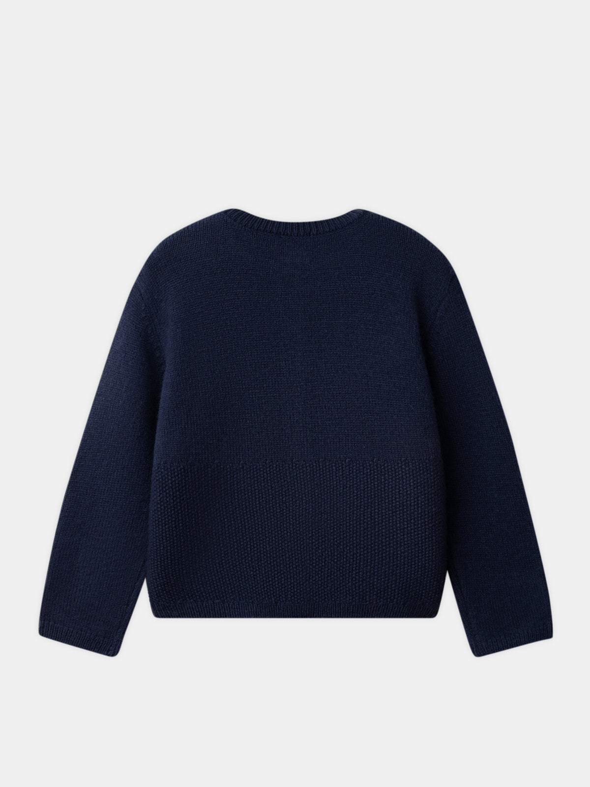 Cardigan blu navy con ricami di margherite per ragazze