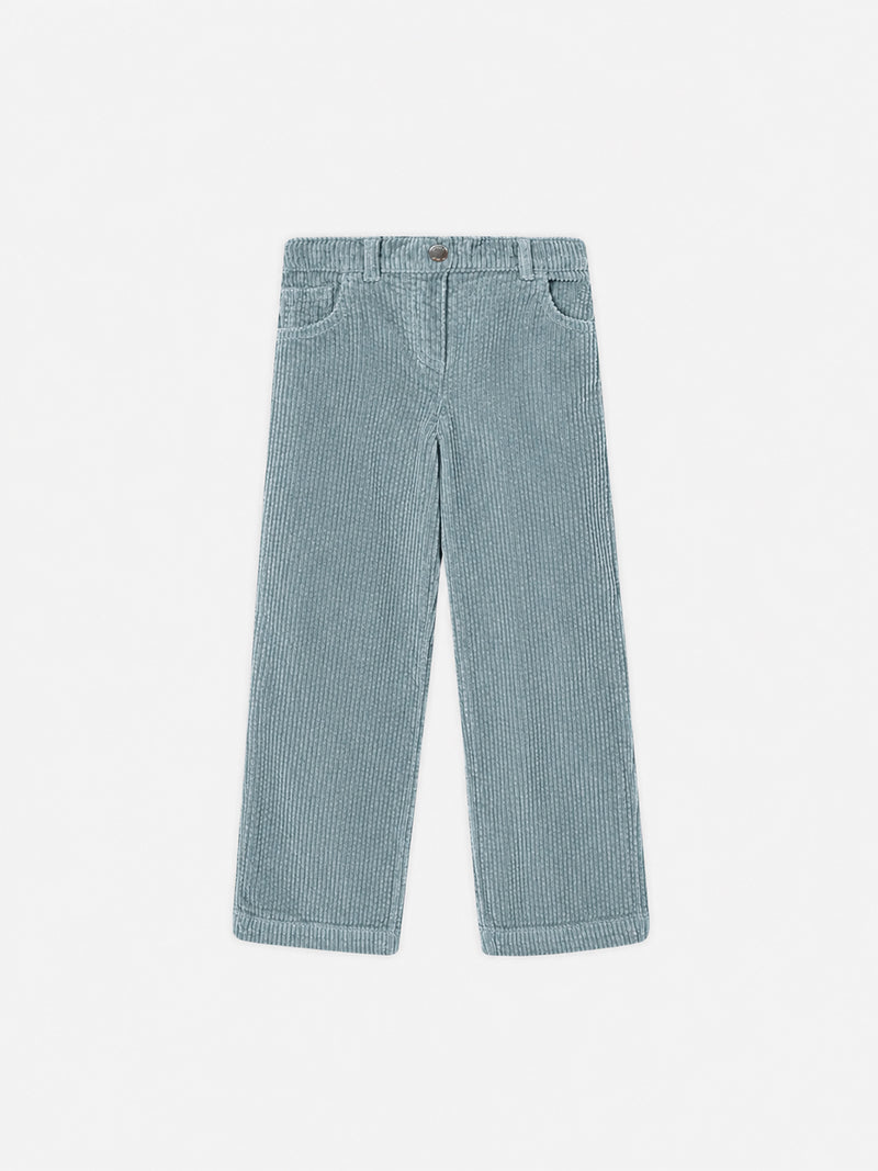 Pantaloni in velours verde per ragazze