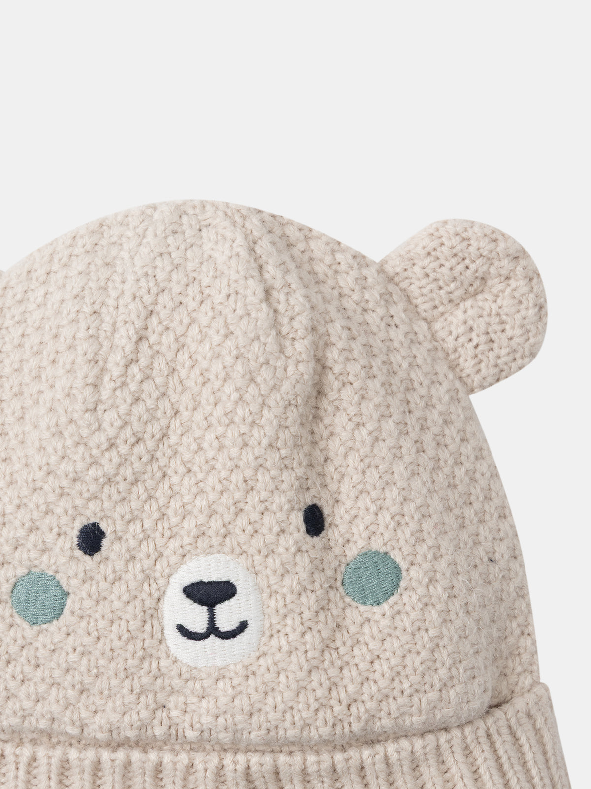 Cappello beige testa di orso Bambino