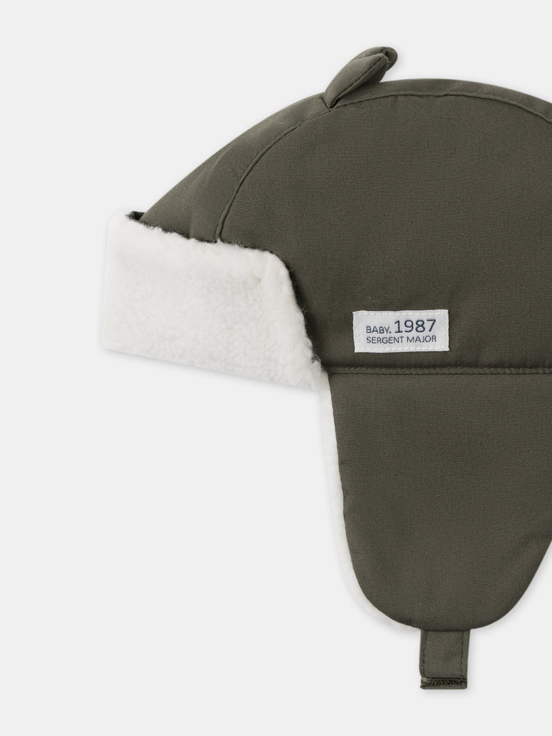 Cappello kaki con orecchie 3D per Bebè Ragazzo