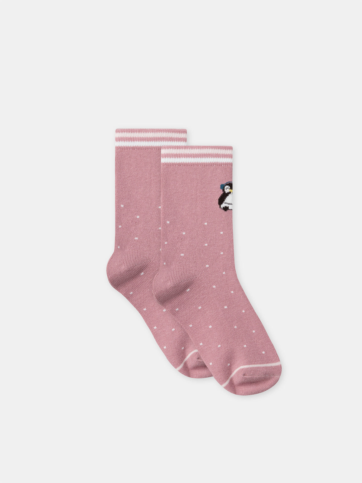 Lot de 5 chaussettes roses pingouins Fille