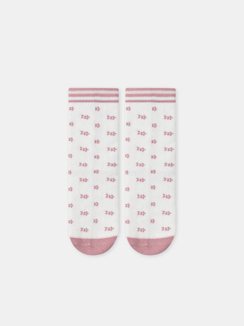 Pacco da 5 calzini rosa pinguini Ragazza