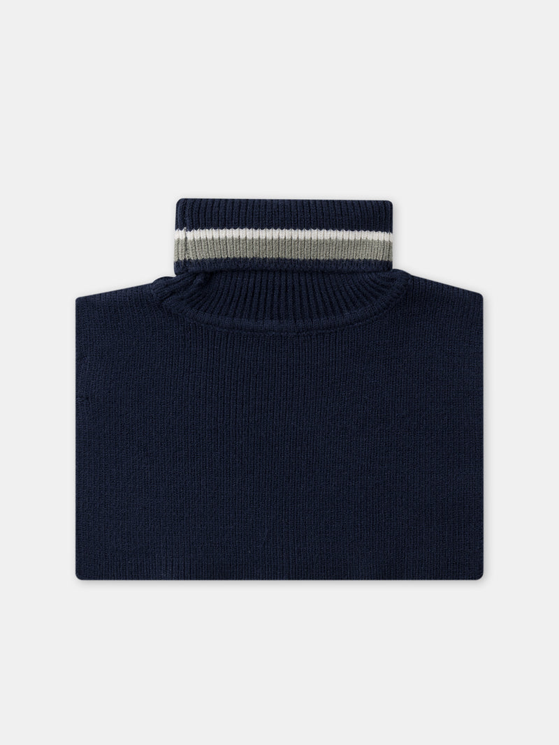 Plastron blu navy a strisce bambino