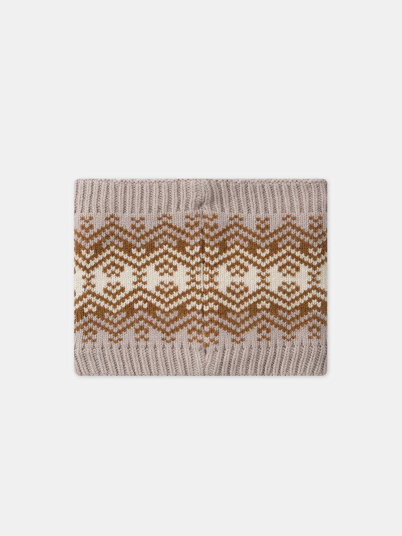 Snood marrone e beige per ragazzi