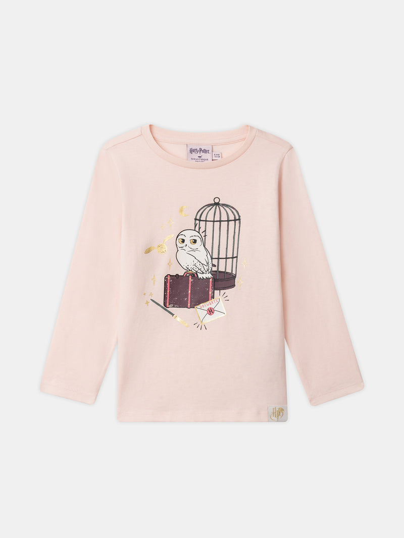 Pyjama Harry Potter rose imprimé chouette Hedwige Fille