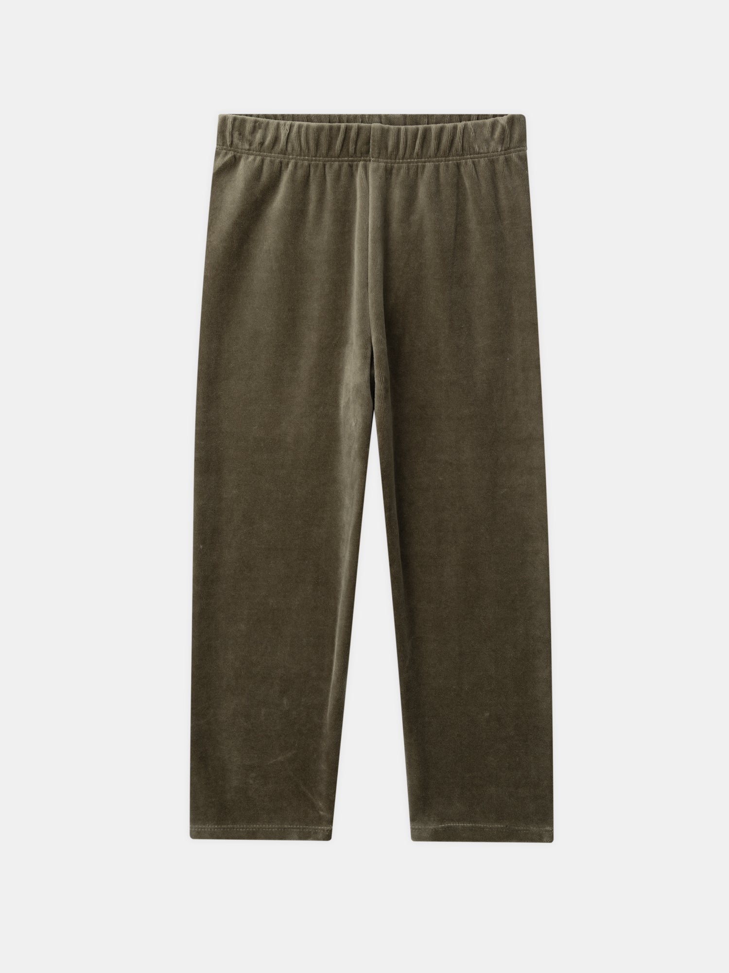 Pyjamas écru et kaki en velours imprimé dragon Garçon