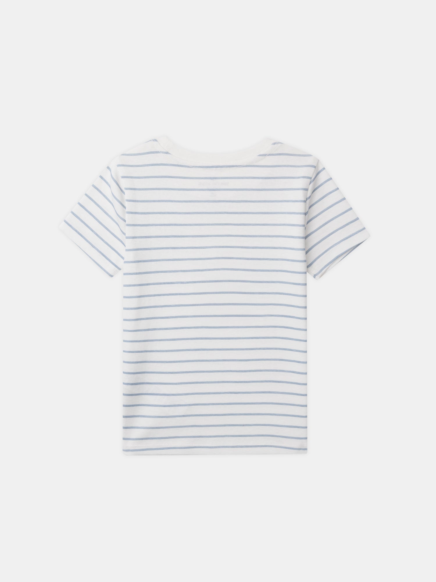 Set di 2 t-shirt ecru con stampa drago o a righe blu per ragazzi