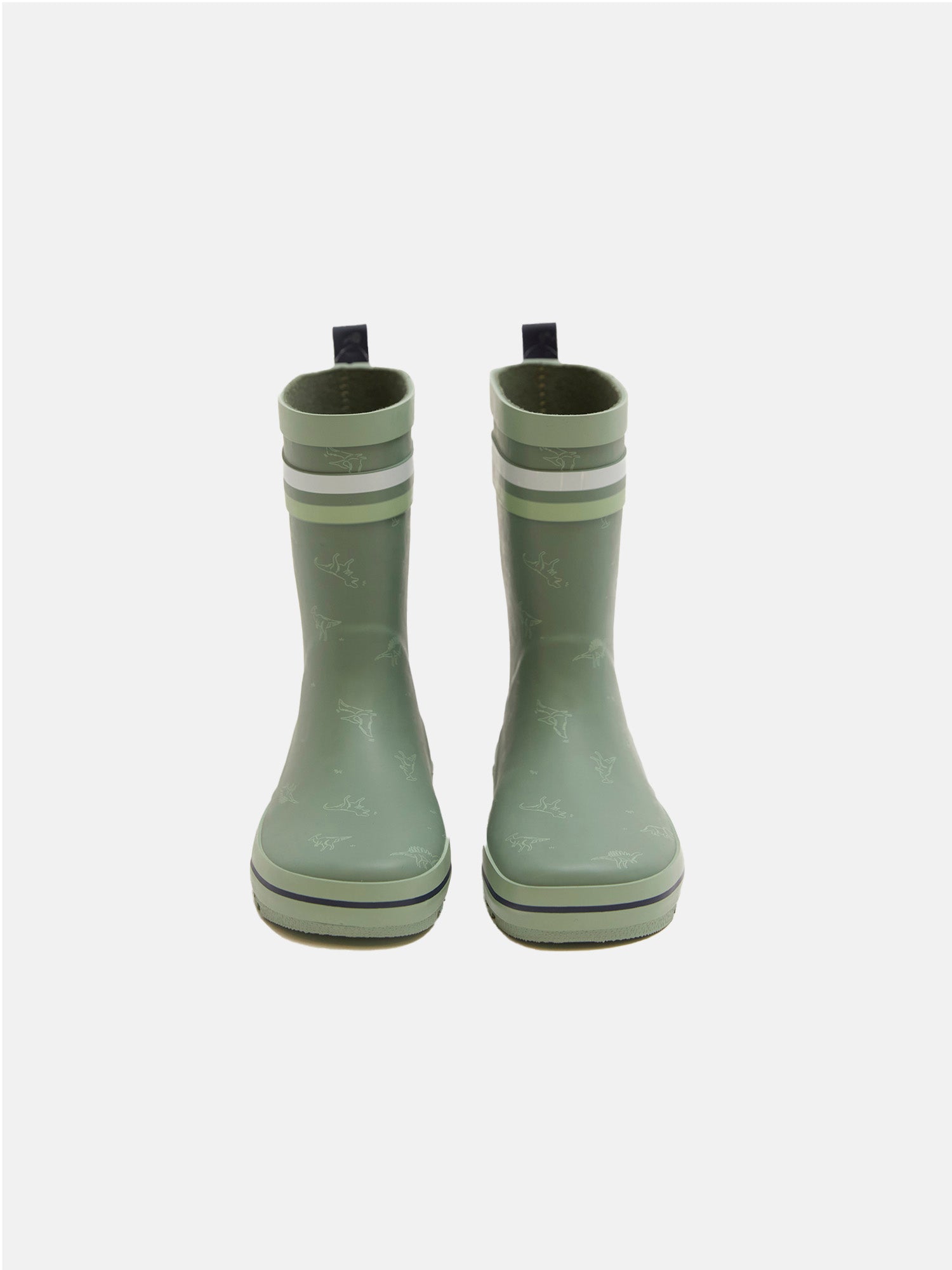 Stivali da pioggia verdi con stampa di dinosauri per ragazzi