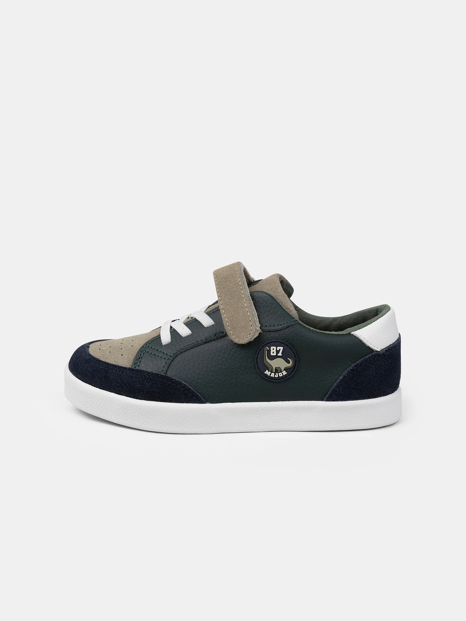 Sneakers tricolori con velcro per ragazzi
